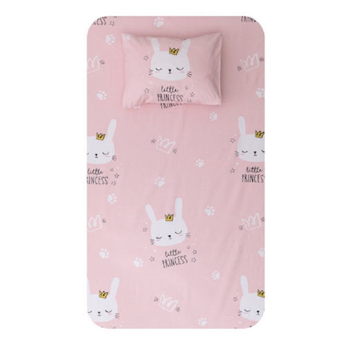 Borea Kitty Σετ Σεντόνια Μονά Βαμβακερά σε Ροζ Χρώμα 160x240cm 2τμχ - Image 2