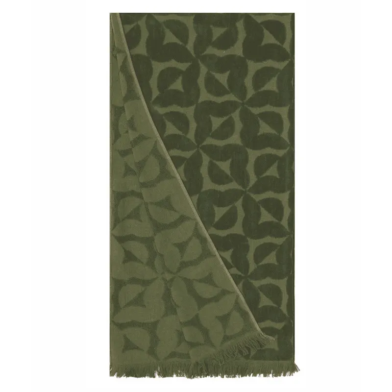 Kentia Tairu 21 Πετσέτα Θαλάσσης Παρεό Green με Κρόσσια 90x180εκ.